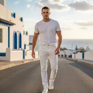 FLEX LUXURY SKINNY FIT WHITE JEANS